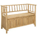 Bancă de grădină cu șemineu natural 110 x 47 x 80 cm Bambus - WALTI WALTI