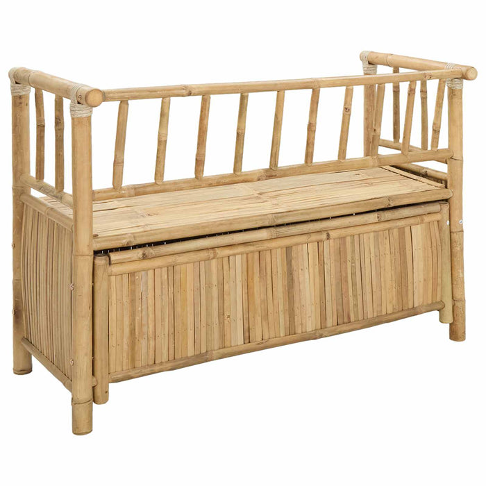Bancă de grădină cu șemineu natural 110 x 47 x 80 cm Bambus - WALTI WALTI