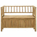 Bancă de grădină cu șemineu natural 110 x 47 x 80 cm Bambus - WALTI WALTI