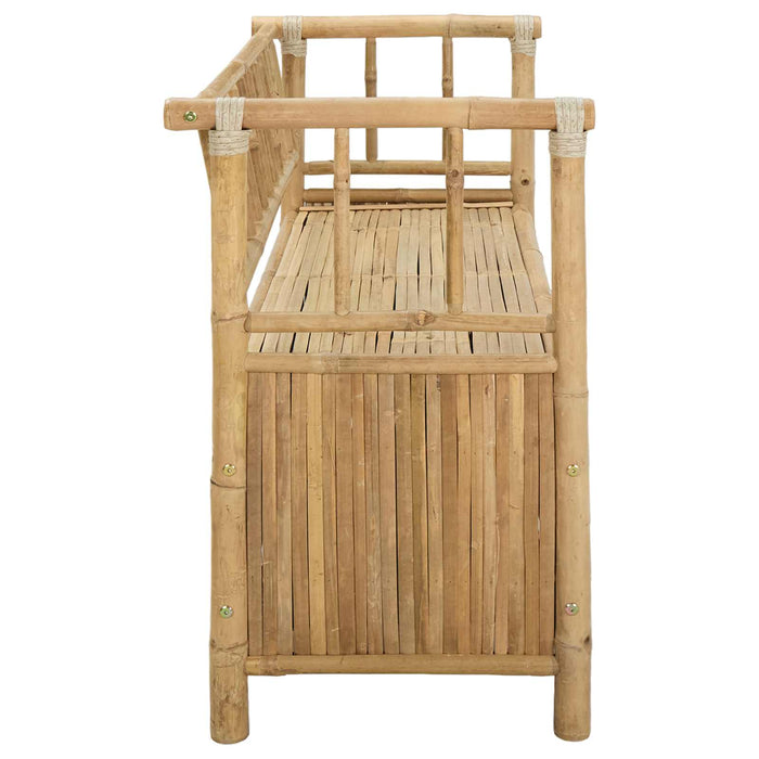 Bancă de grădină cu șemineu natural 110 x 47 x 80 cm Bambus - WALTI WALTI