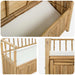 Bancă de grădină cu șemineu natural 110 x 47 x 80 cm Bambus - WALTI WALTI