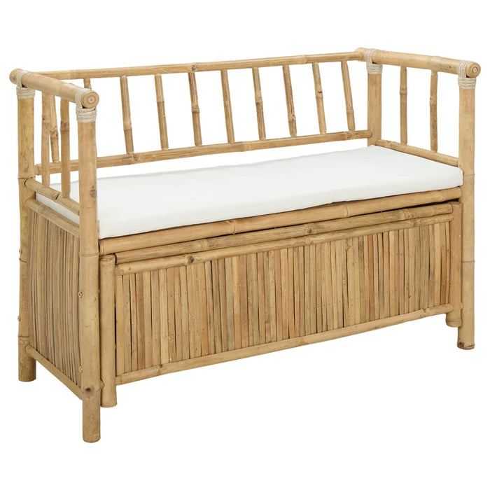 Bancă de grădină cu șemineu natural 110 x 47 x 80 cm Bambus - WALTI WALTI