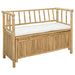 Bancă de grădină cu șemineu natural 110 x 47 x 80 cm Bambus - WALTI WALTI