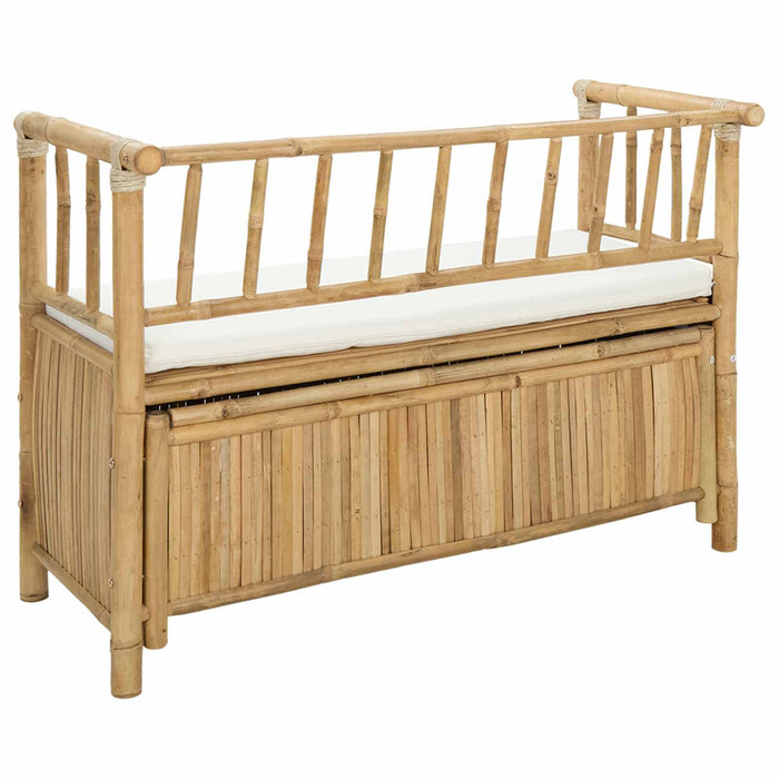 Bancă de grădină cu șemineu natural 110 x 47 x 80 cm Bambus - WALTI WALTI