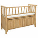 Bancă de grădină cu șemineu natural 110 x 47 x 80 cm Bambus - WALTI WALTI