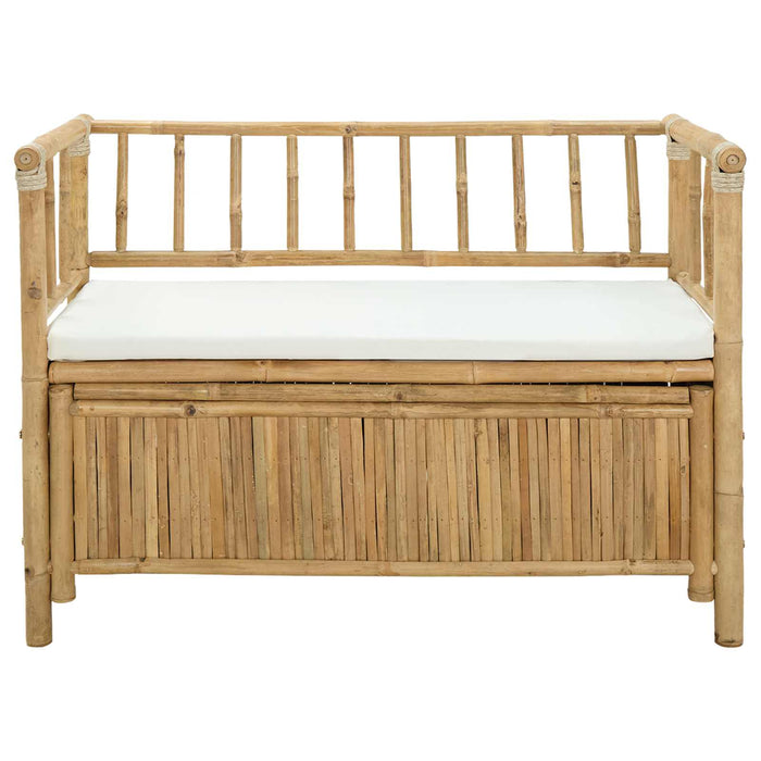 Bancă de grădină cu șemineu natural 110 x 47 x 80 cm Bambus - WALTI WALTI