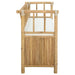 Bancă de grădină cu șemineu natural 110 x 47 x 80 cm Bambus - WALTI WALTI