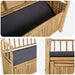 Bancă de grădină cu șemineu natural 110 x 47 x 80 cm Bambus - WALTI WALTI