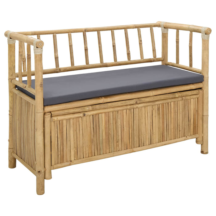 Bancă de grădină cu șemineu natural 110 x 47 x 80 cm Bambus - WALTI WALTI