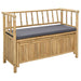 Bancă de grădină cu șemineu natural 110 x 47 x 80 cm Bambus - WALTI WALTI