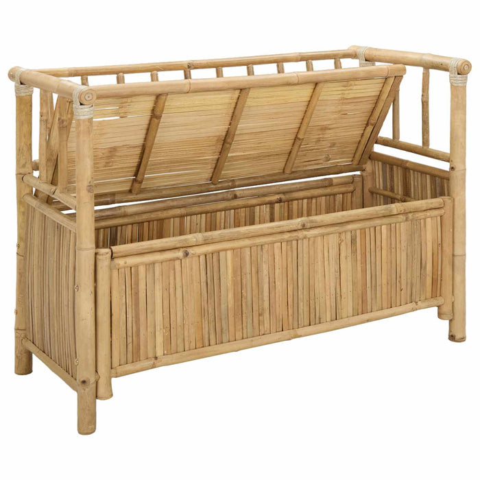 Bancă de grădină cu șemineu natural 110 x 47 x 80 cm Bambus - WALTI WALTI