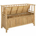 Bancă de grădină cu șemineu natural 110 x 47 x 80 cm Bambus - WALTI WALTI