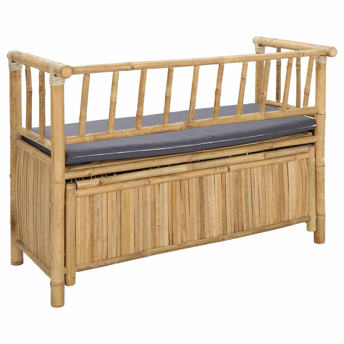 Bancă de grădină cu șemineu natural 110 x 47 x 80 cm Bambus - WALTI WALTI