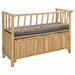 Bancă de grădină cu șemineu natural 110 x 47 x 80 cm Bambus - WALTI WALTI