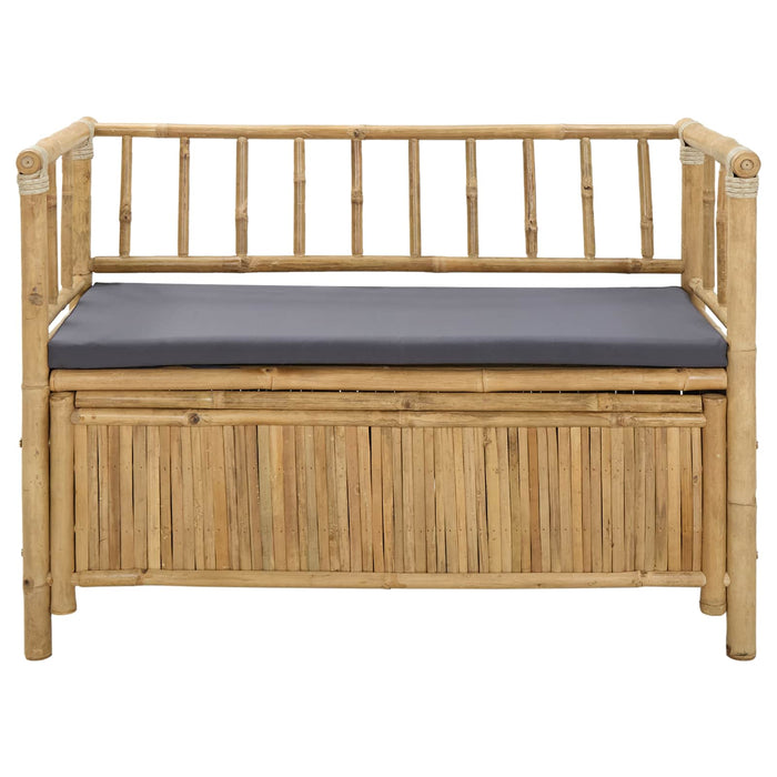 Bancă de grădină cu șemineu natural 110 x 47 x 80 cm Bambus - WALTI WALTI