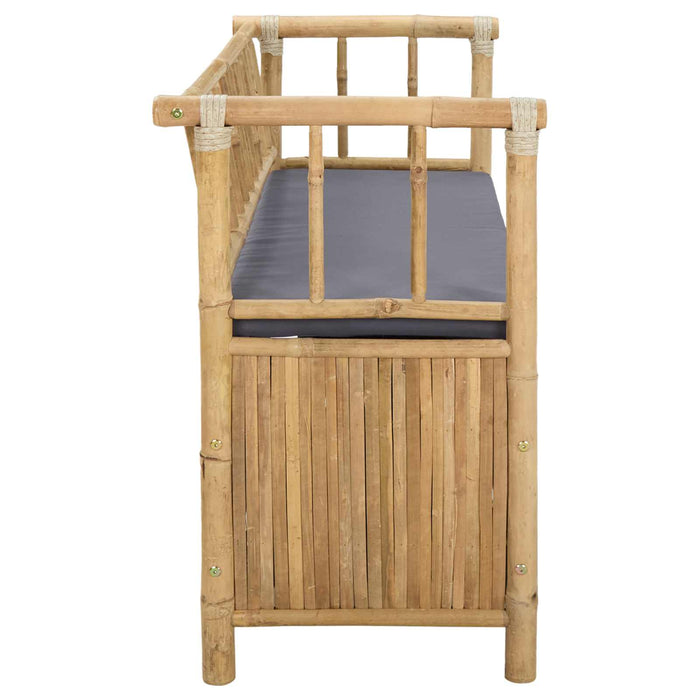 Bancă de grădină cu șemineu natural 110 x 47 x 80 cm Bambus - WALTI WALTI