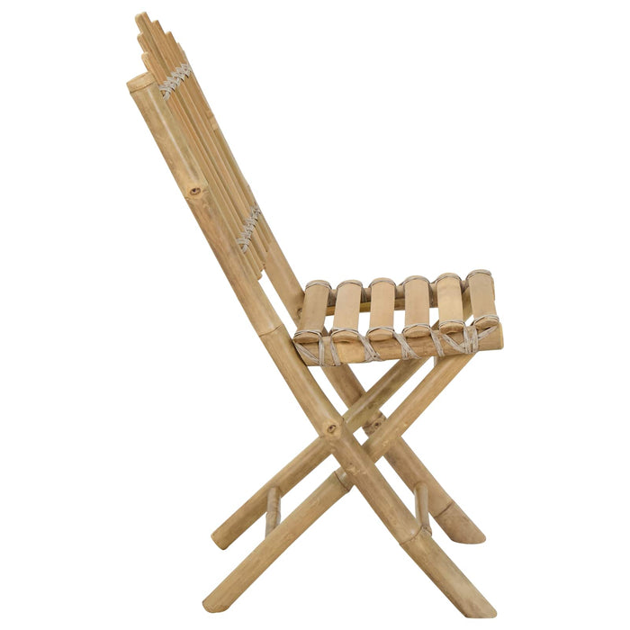 Scaun pentru Grădină 4 pcs natural 42 x 53 x 90 cm Bambus - WALTI WALTI