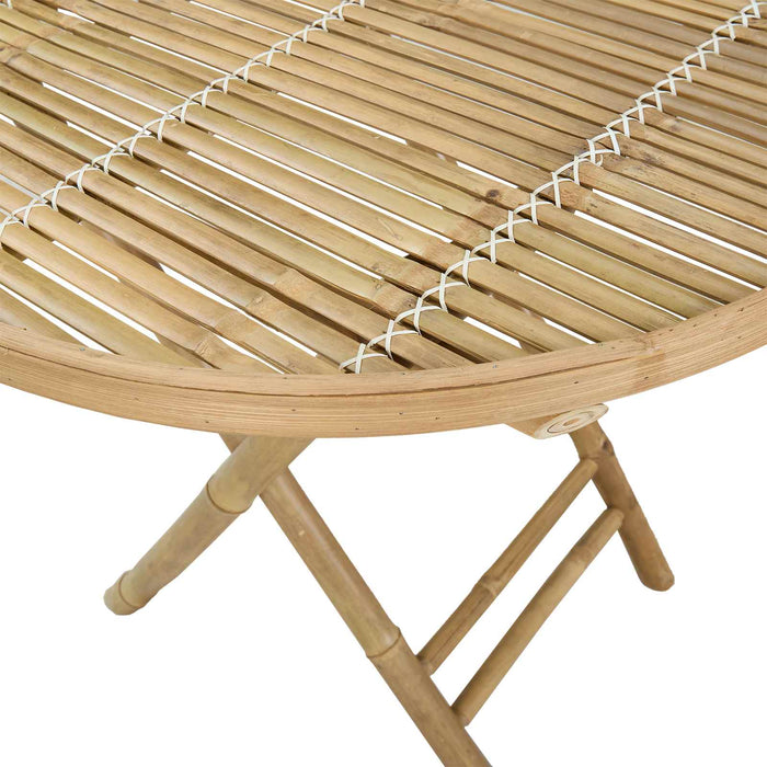 Masă de Grădină natural 80 x 70 cm Bambus - WALTI WALTI