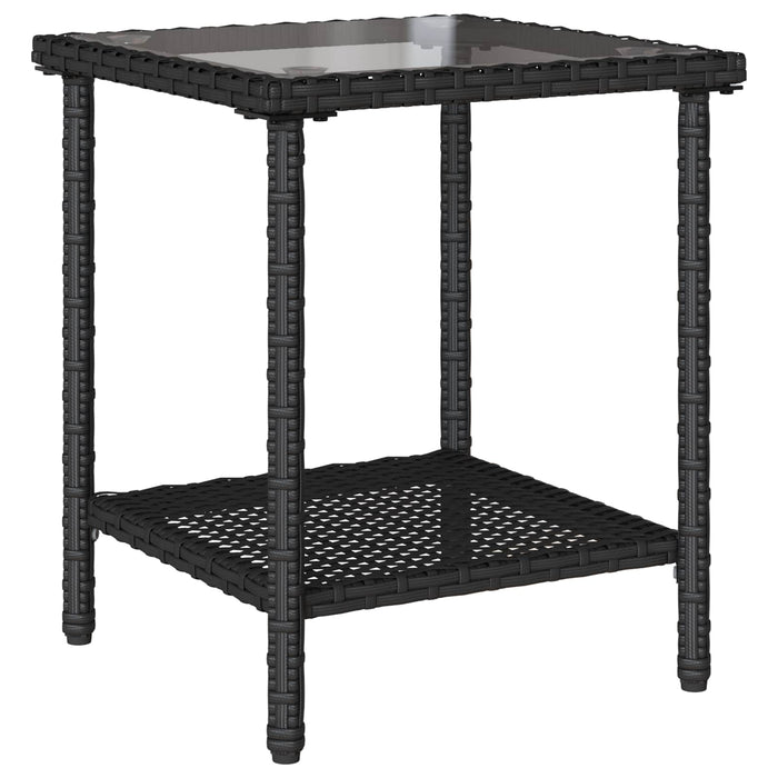 Canapea de grădină cu pernă 2 pcs Negru și Turcoaz Rattan poli - WALTI WALTI