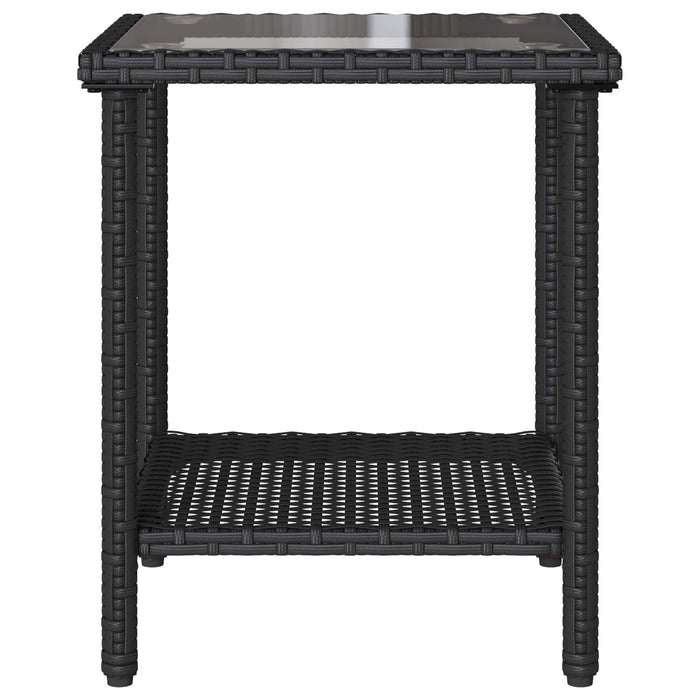 Canapea de grădină cu pernă 2 pcs Negru și Turcoaz Rattan poli - WALTI WALTI