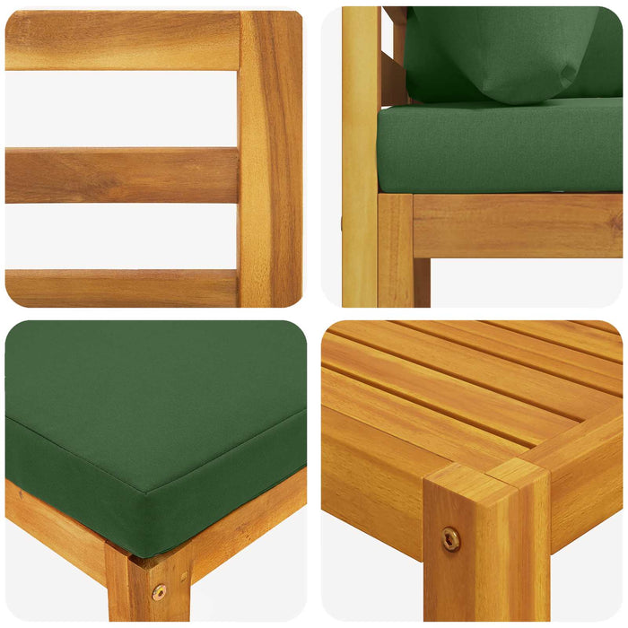 Set de canapea 5 buc. natural Lemn Solid de Acacia WALTI