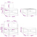 Set de canapea 5 buc. natural Lemn Solid de Acacia - WALTI WALTI