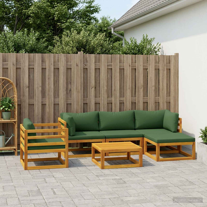 Set de canapea 6 buc. natural Lemn Solid de Acacia - WALTI WALTI