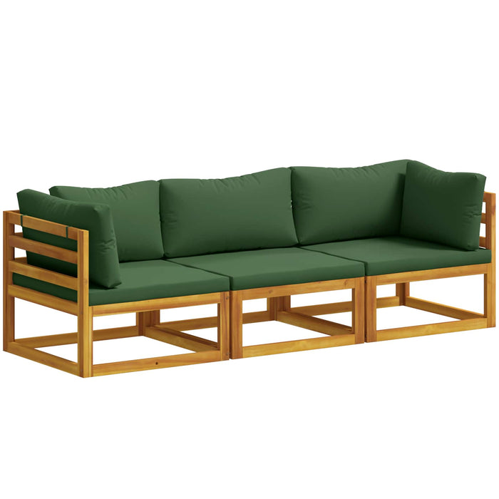 Set de canapea 3 buc. natural Lemn Solid de Acacia WALTI
