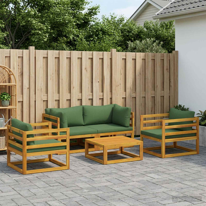 Set modular de lounge pentru grădină, 5 piese natural WALTI