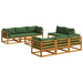 Set lounge de grădină modular, 9 piese natural - WALTI WALTI