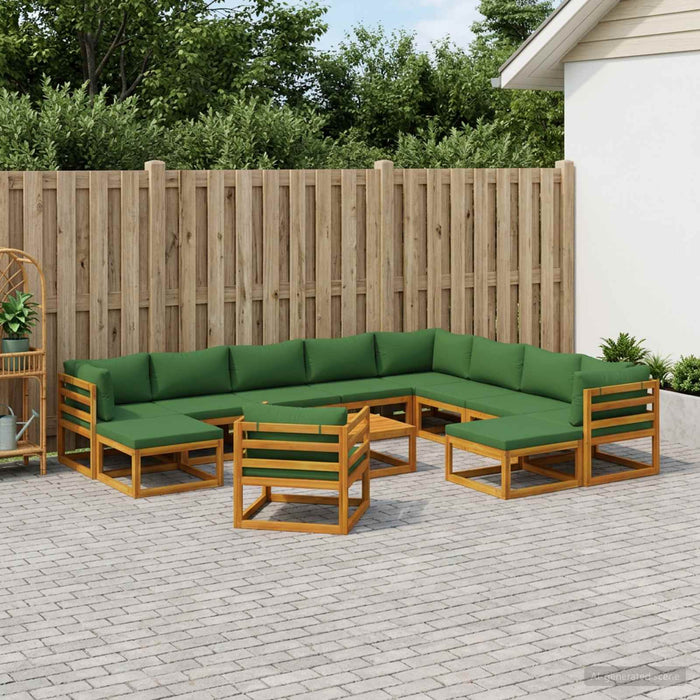 Set de canapea 12 buc. natural Lemn Solid de Acacia WALTI