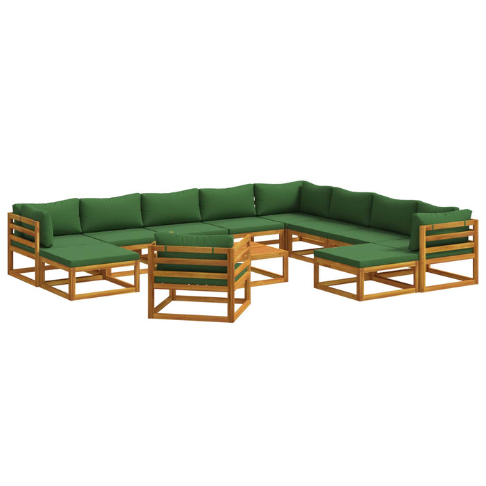 Set de canapea 12 buc. natural Lemn Solid de Acacia WALTI