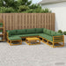 Set de canapea 9 buc. natural Lemn Solid de Acacia - WALTI WALTI