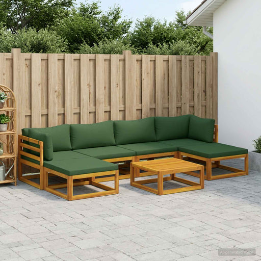Set de canapea 7 buc. natural Lemn Solid de Acacia - WALTI WALTI