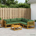 Set de canapea 6 buc. natural Lemn Solid de Acacia - WALTI WALTI