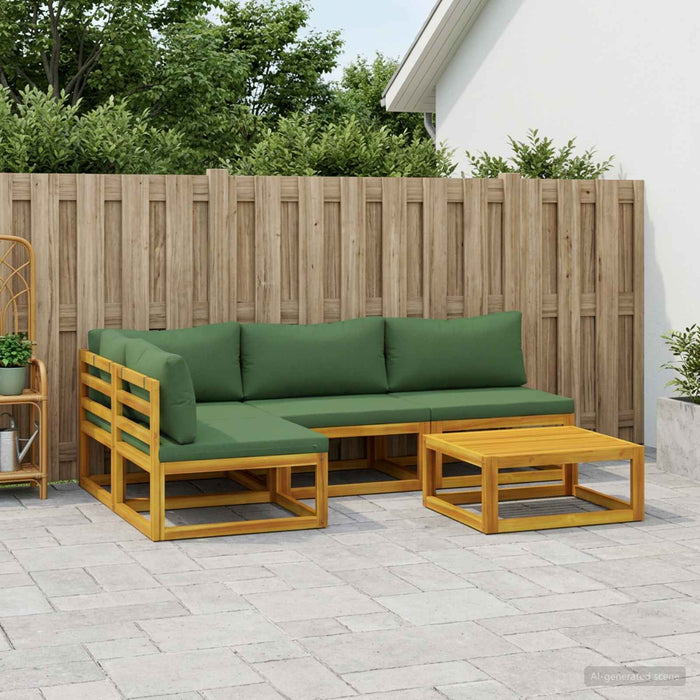 Set de canapea 5 buc. natural Lemn Solid de Acacia - WALTI WALTI