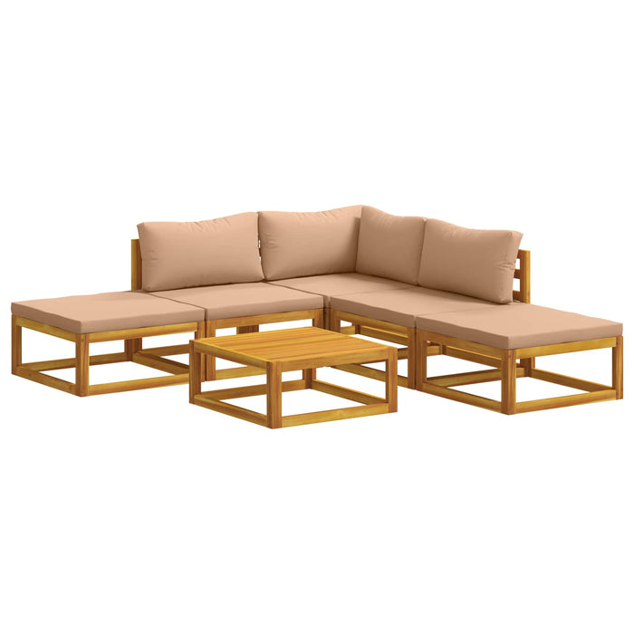 Set de canapea 6 buc. natural Lemn Solid de Acacia WALTI