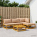 Set de canapea 5 buc. natural Lemn Solid de Acacia - WALTI WALTI