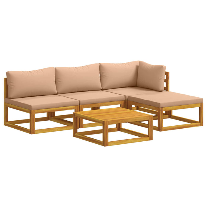 Set de canapea 5 buc. natural Lemn Solid de Acacia WALTI