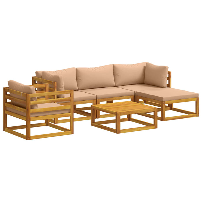 Set de canapea 6 buc. natural Lemn Solid de Acacia WALTI