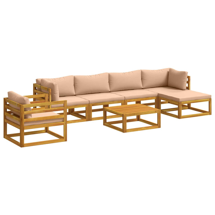 Set de canapea 7 buc. natural Lemn Solid de Acacia WALTI