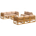 Set lounge de grădină modular, 9 piese natural - WALTI WALTI