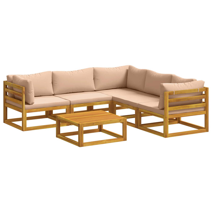 Set de canapea 6 buc. natural Lemn Solid de Acacia WALTI