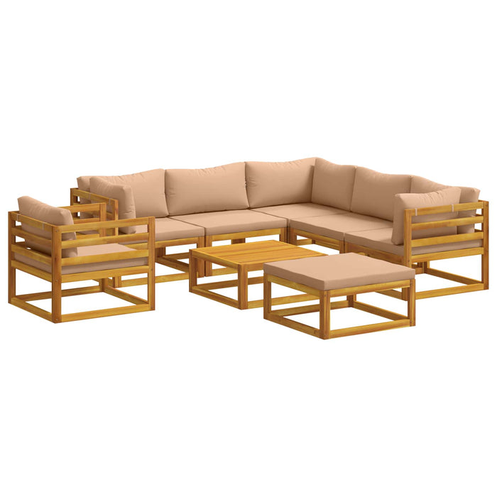 Set de canapea 8 buc. natural Lemn Solid de Acacia WALTI