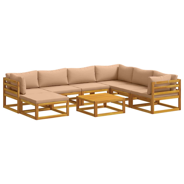 Set de canapea 8 buc. natural Lemn Solid de Acacia WALTI