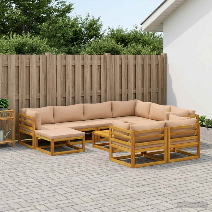 Set de canapea 10 buc. natural Lemn Solid de Acacia - WALTI WALTI