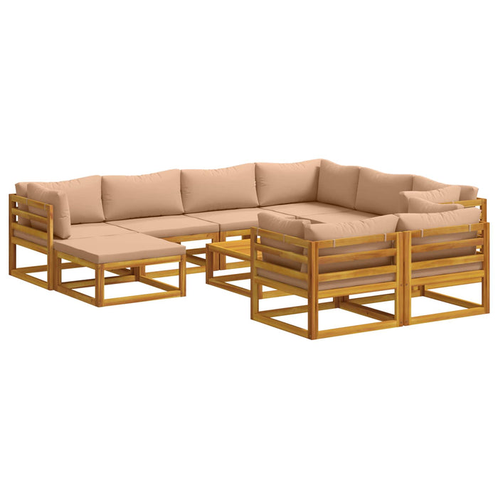 Set de canapea 10 buc. natural Lemn Solid de Acacia WALTI