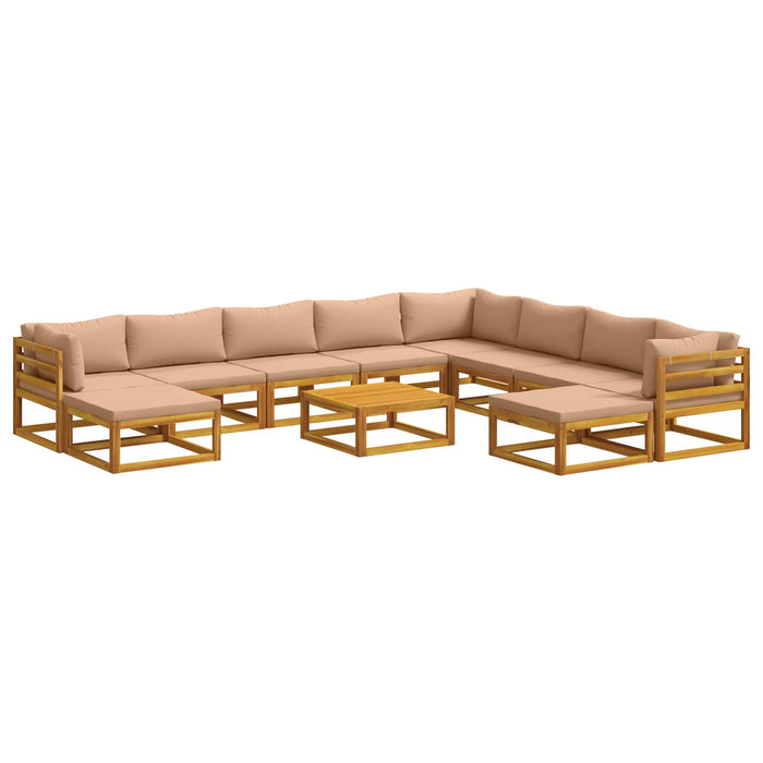 Set de canapea 11 buc. natural Lemn Solid de Acacia WALTI