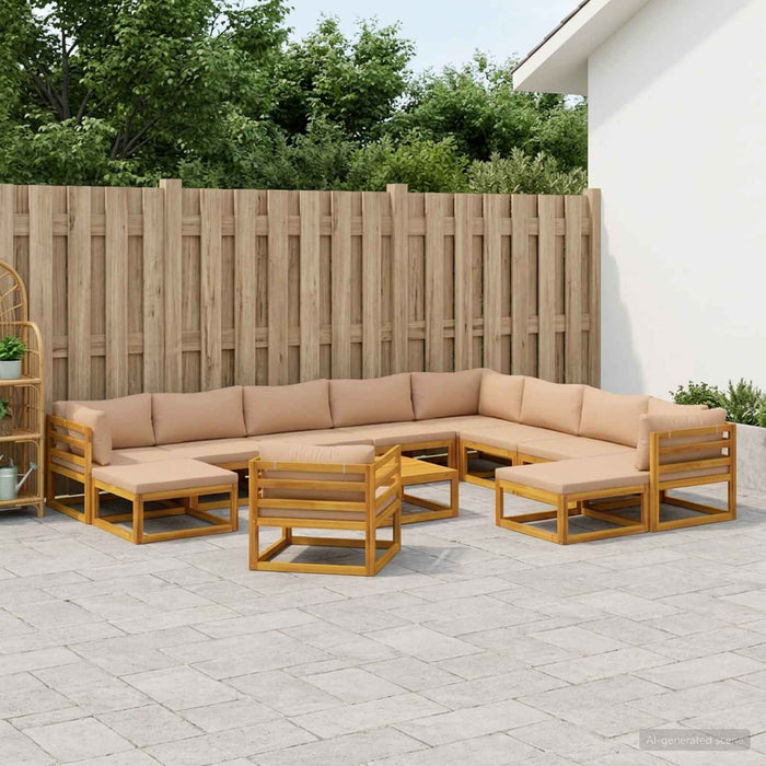 Set de canapea 12 buc. natural Lemn Solid de Acacia - WALTI WALTI