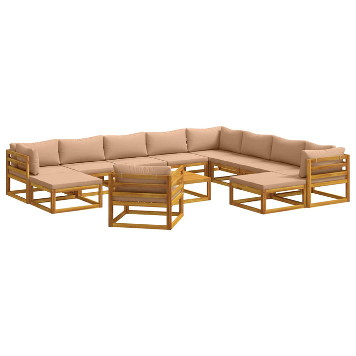 Set de canapea 12 buc. natural Lemn Solid de Acacia WALTI